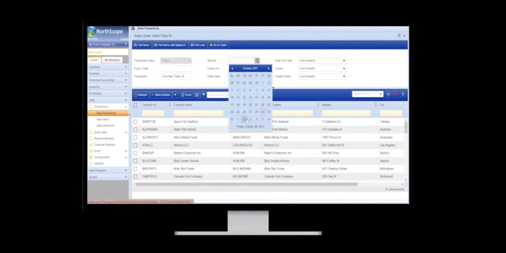 Selling Available Items with NorthScope Food ERP